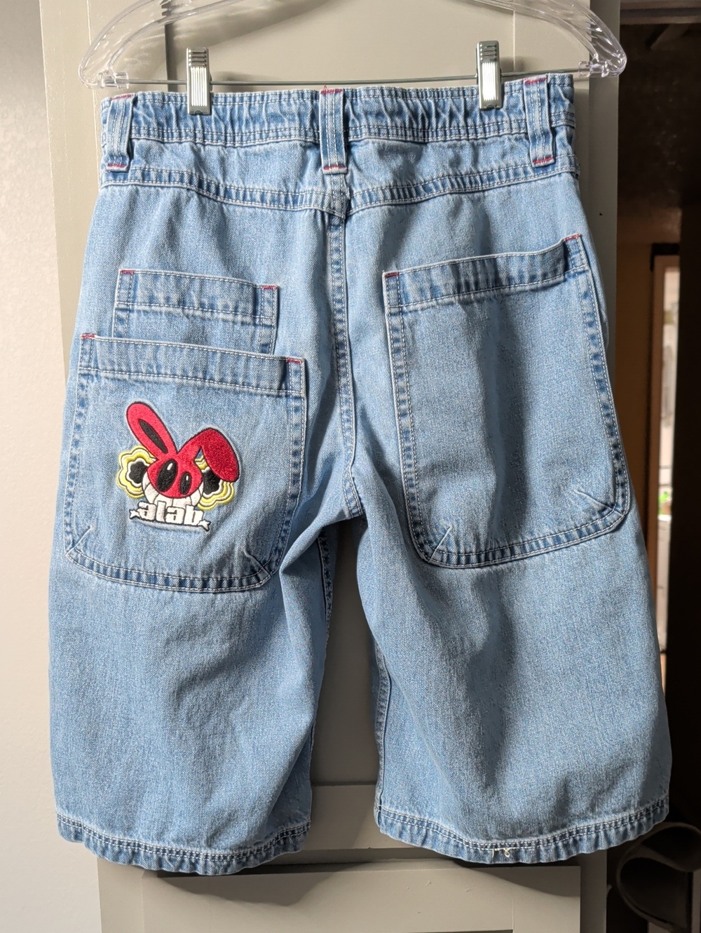 A.LAB Mega Shant Pixel Denim Shorts